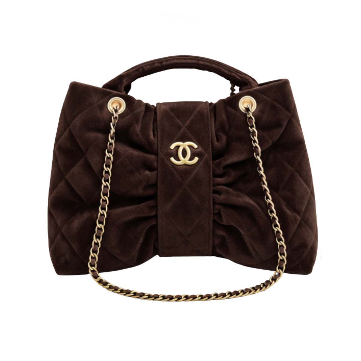 Chanel Bow Dark Brown Bag premium replica - image 1