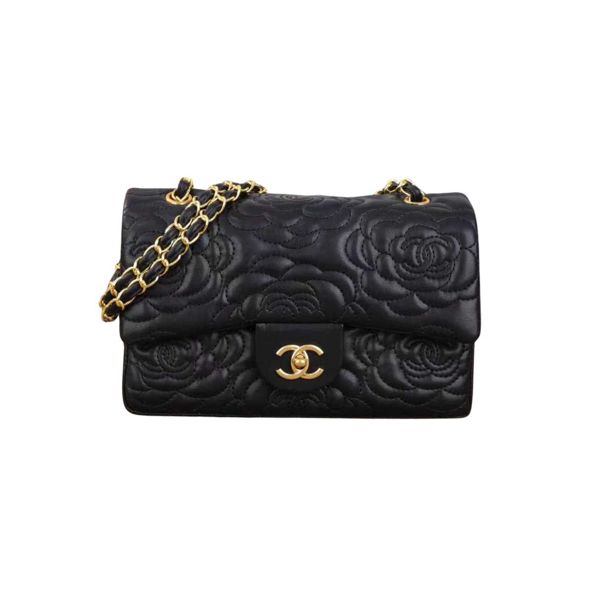 Chanel Camellia Flap Black Bag premium replica - image 1