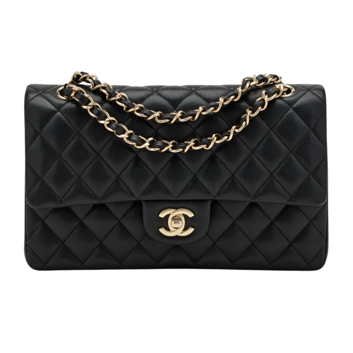 Chanel Classic Flap Black Calfskin Bag premium replica - image 1
