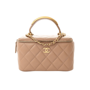 Chanel Small Vanity Case Chain Beige Bag premium replica - image 1