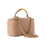 Chanel Small Vanity Case Chain Beige Bag premium replica - image 2