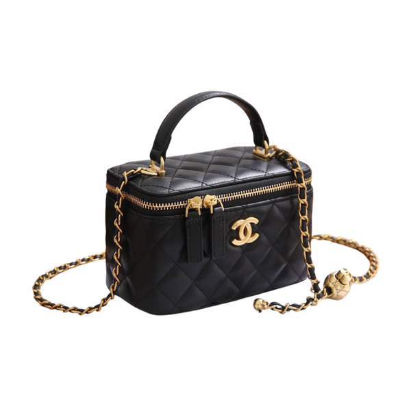Chanel Small Vanity Case Chain Black Bag
