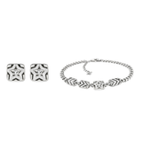 Chanel Cc Logo Star Pendant Necklace Earrings Set Jewelry premium replica - image 1