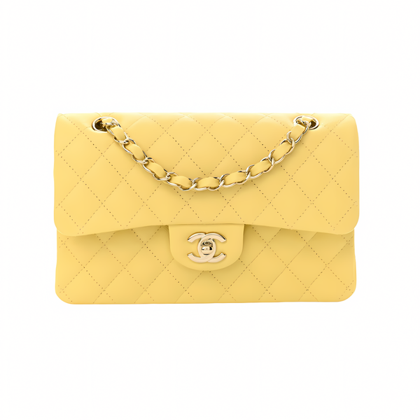 Chanel Classic Double Flap 20S Yellow Bag