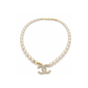 Chanel Cc Logo Choker Necklace Gold Tone Jewelry premium replica - image 1