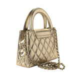 Chanel Small Kelly Shopper Metallic Gold Bag premium replica - image 2