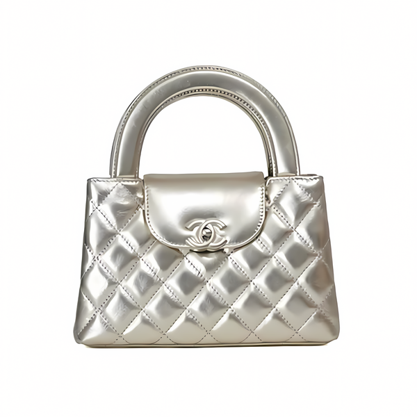 Chanel Kelly Silver Mirrored Calfskin Bag