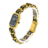 Chanel Première Black Yellow Chain Leather Strap Watch premium replica - image 2