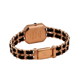 Chanel Première Édition Rose Gold Black Leather Chain Watch premium replica - image 3