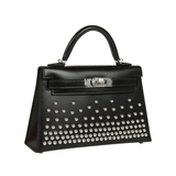 Hermès Clouté Mini Kelly 20 Black Bag premium replica - image 3
