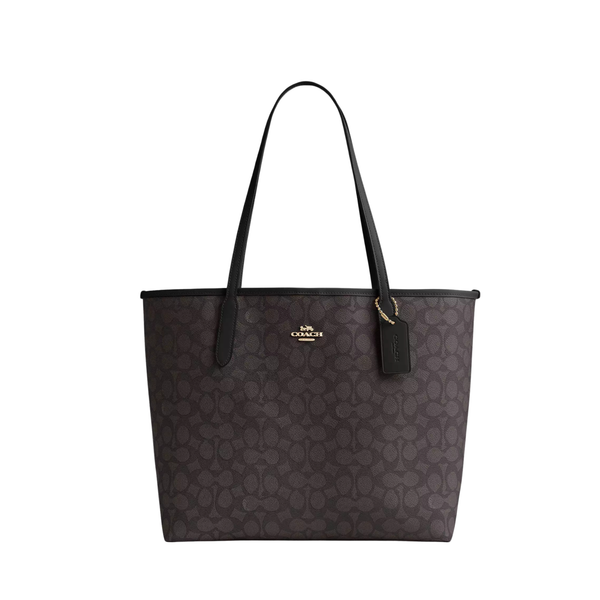Coach Bag City Zip Tote Signature Canvas Bag