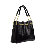Coach Bag Quilted Leather Chain Bucket Black Gold Bag premium replica - image 2