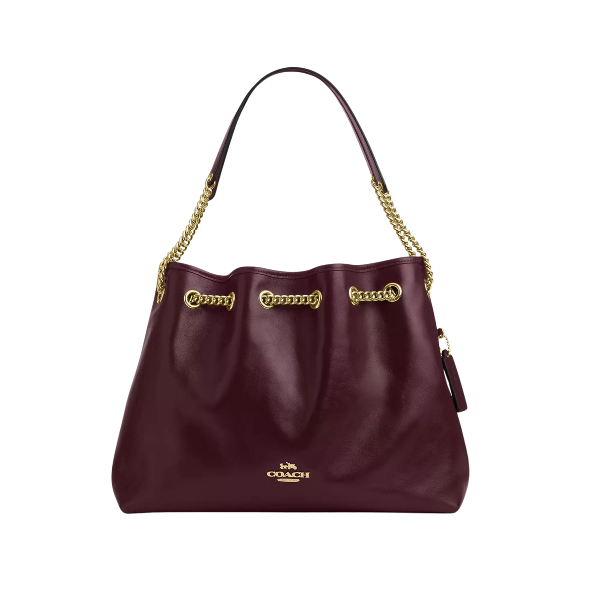Coach Bag Quilted Leather Chain Bucket Red Gold-Tone Bag – Gold Tone premium replica - image 1