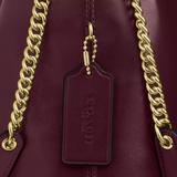 Coach Bag Quilted Leather Chain Bucket Red Gold-Tone Bag – Gold Tone premium replica - image 3