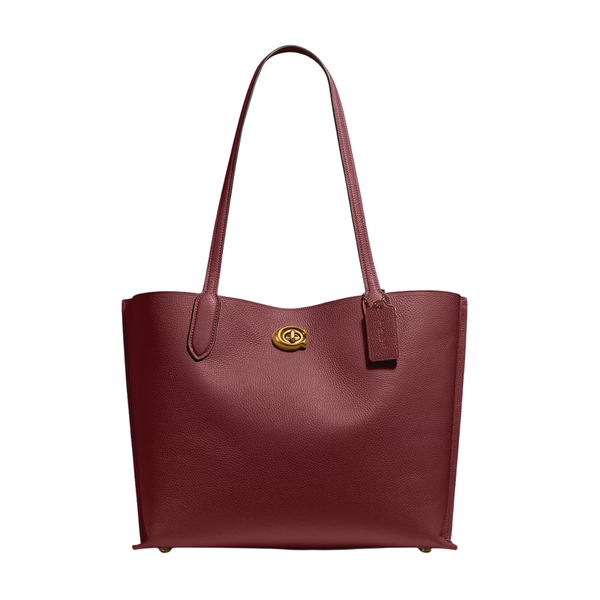 Coach Bag Willow Tote Signature Canvas Brick Red Bag