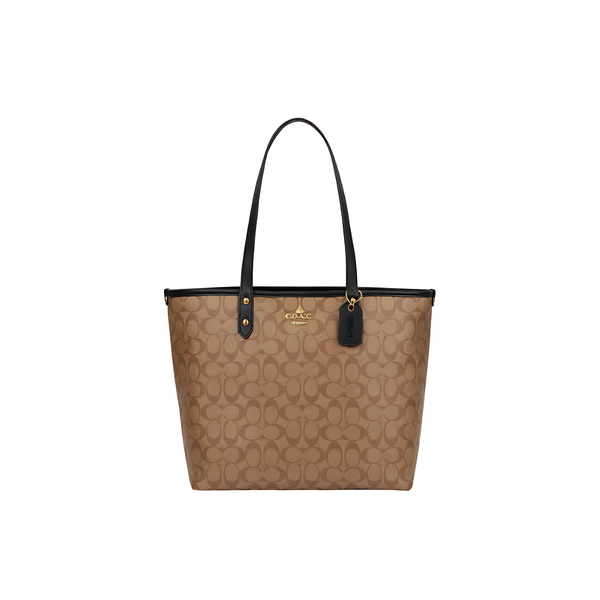 Coach Bag City Tote Signature Canvas Light Brown Bag