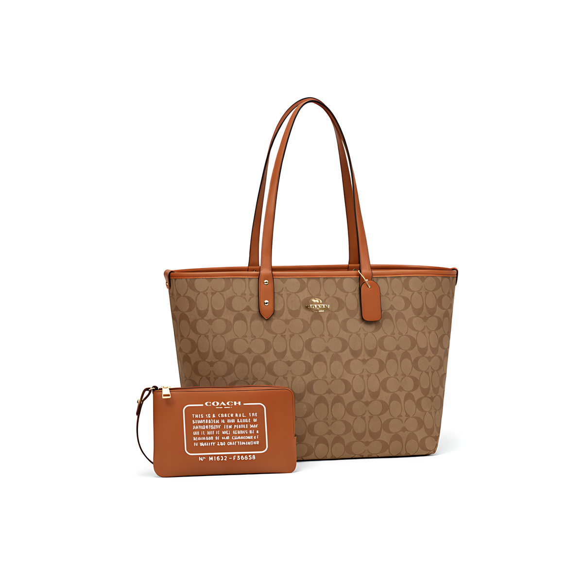 Coach Bag City Tote Signature Canvas Leather Brown Bag premium replica - image 1