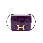 Hermès Constance 18 Purple Alligator Bag premium replica - image 1