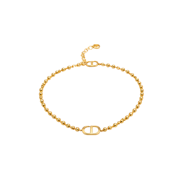 Dior Cd Beaded Bracelet Gold Jewelry