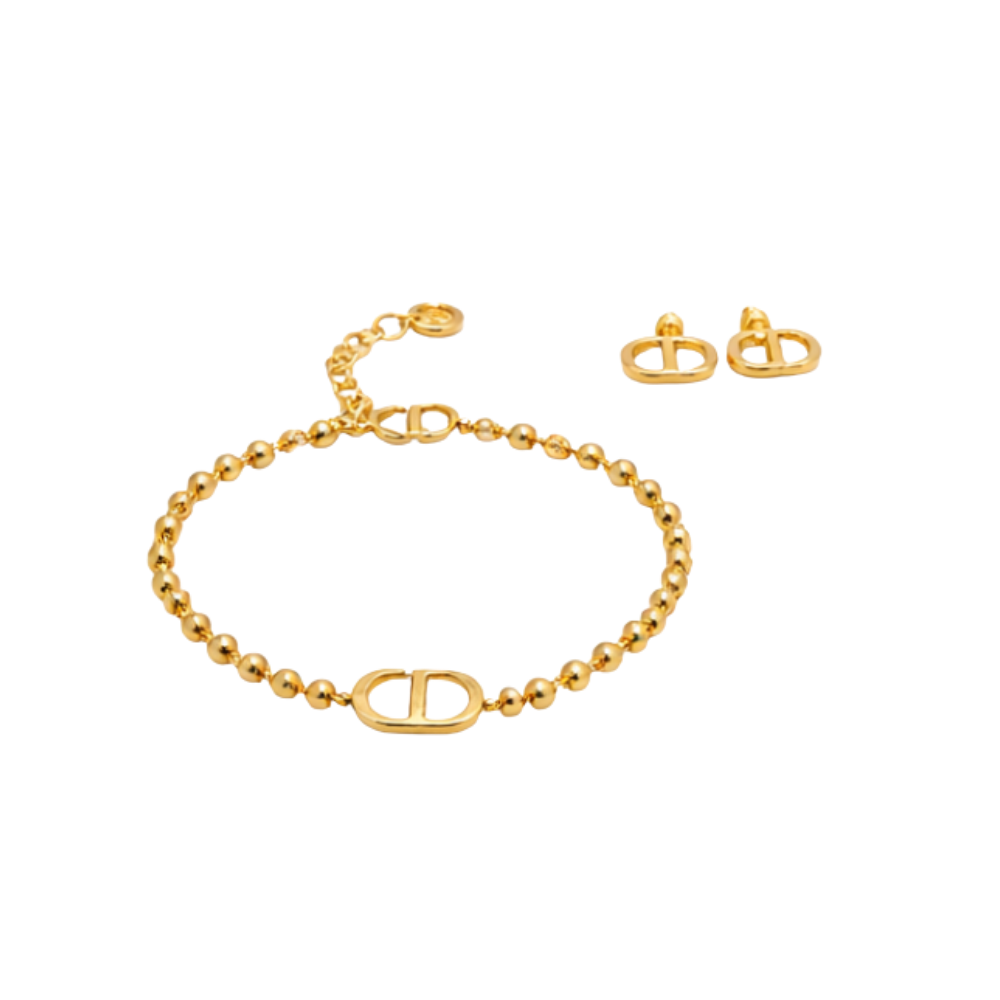 Dior Cd Beaded Bracelet Chain Gold Jewelry premium replica - image 1