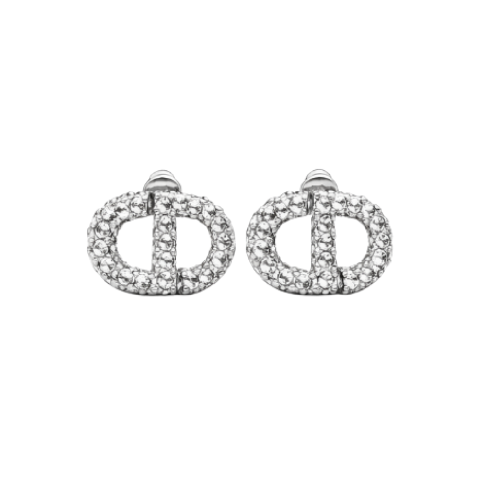 Dior Crystal Stud Earring Silver Jewelry premium replica - image 1