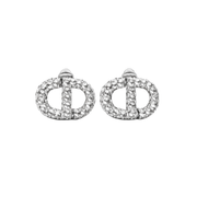 Dior Crystal Stud Earring Silver Jewelry premium replica - image 1