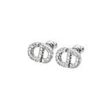 Dior Crystal Stud Earring Silver Jewelry premium replica - image 3