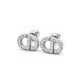 Dior Crystal Stud Earring Silver Jewelry premium replica - image 2