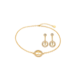 Dior Crystal Set Gold Jewelry premium replica - image 2