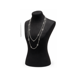 Dior Navy Long Necklace Silver Jewelry premium replica - image 3