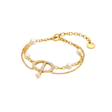 Dior Cd Pearl Layered Necklace Bracelet Set Gold Jewelry premium replica - image 2