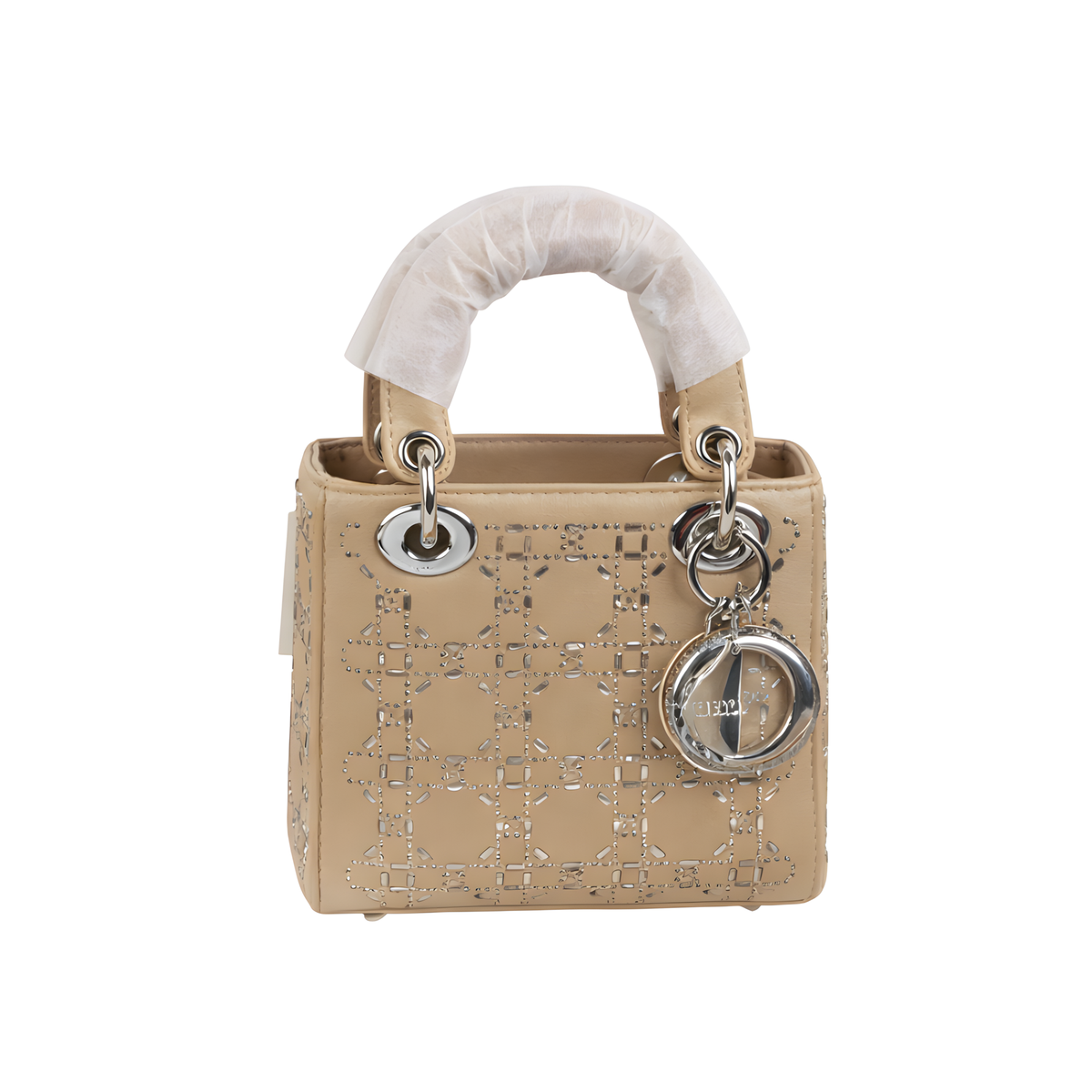 Dior Mini Lady Brown Satin Bag premium replica - image 1