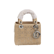 Dior Mini Lady Brown Satin Bag premium replica - image 1