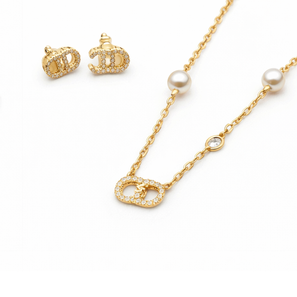 Chanel Lune Gold Finish Resin Pearls Crystals Jewelry