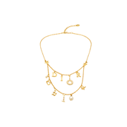 Dior Layered Charm Necklace Gold Jewelry premium replica - image 1