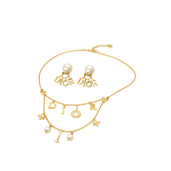 Dior Layered Stylish Necklace Gold Jewelry