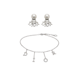 Dior Letter Charm Necklace Silver Jewelry premium replica - image 1
