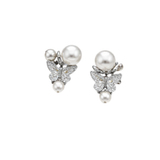 Dior Butterfly Pearl Set Silver Crystals Jewelry premium replica - image 2