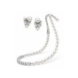 Dior Butterfly Pearl Set Silver Crystals Jewelry premium replica - image 3