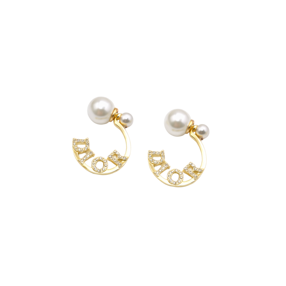 Dior Pearls Earrings Gold Jewelry premium replica - image 1