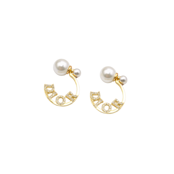 Dior Pearls Earrings Gold Jewelry