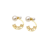 Dior Pearls Earrings Gold Jewelry premium replica - image 3
