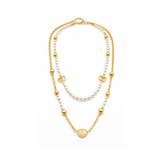 Dior Petit Cd Heart Pearl Double Necklace Jewelry premium replica - image 1