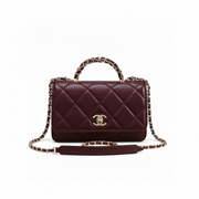 Chanel Mini Top Handle Shoulder Leather Wallet premium replica - image 1
