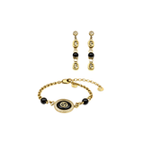 Gucci Gg Black Bead Chain Bracelet Gold Jewelry premium replica - image 3