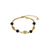 Gucci Gg Black Bead Chain Bracelet Gold Jewelry premium replica - image 2