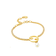 Gucci Gg Crystal Pearl Bracelet Gold Jewelry premium replica - image 1