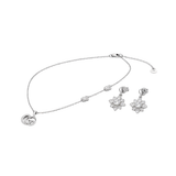 Gucci Gg Flower Crystal Necklace Bracelet Set Silver Jewelry premium replica - image 3
