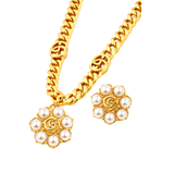 Gucci Gg Pearl Pendant Chain Necklace Gold Jewelry premium replica - image 2