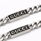 Gucci Logo Plate Chain Bracelet Silver Jewelry premium replica - image 3